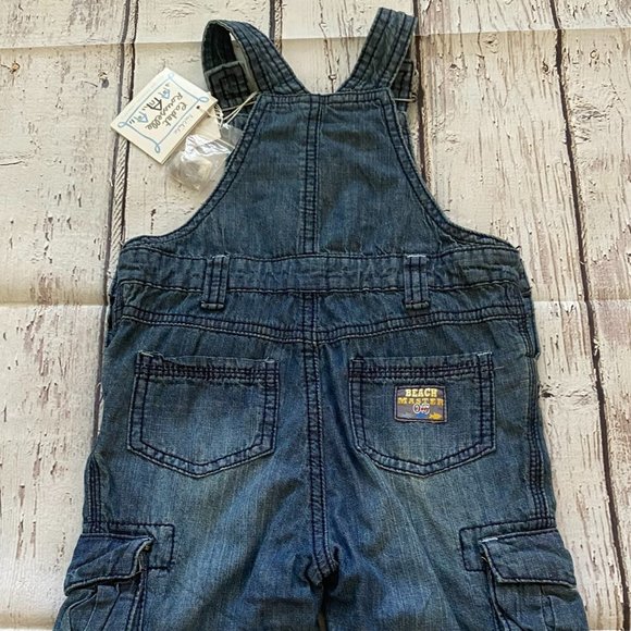 Cadet Rousselle baby boy jean overalls 18 mth NWTs - Picture 6 of 8